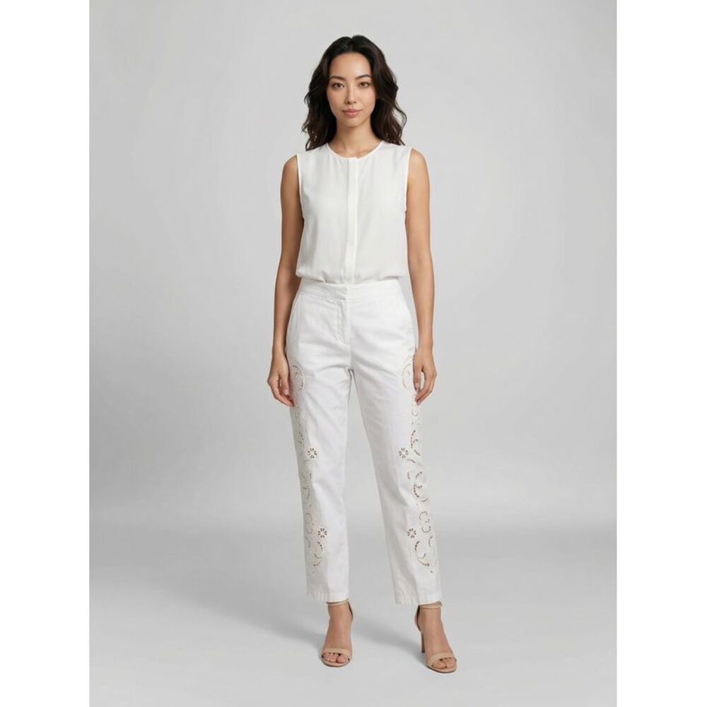 Dolce & Gabbana White Cotton Women's Pants